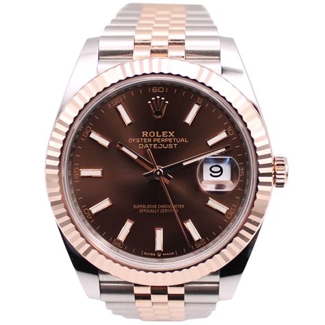 rolex date just chocolate dial|rolex datejust 41 ref 126331.